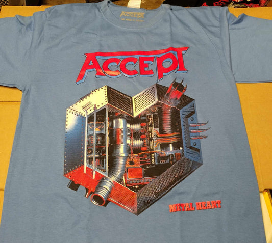 Accept Metal Heart BLUE T-SHIRT