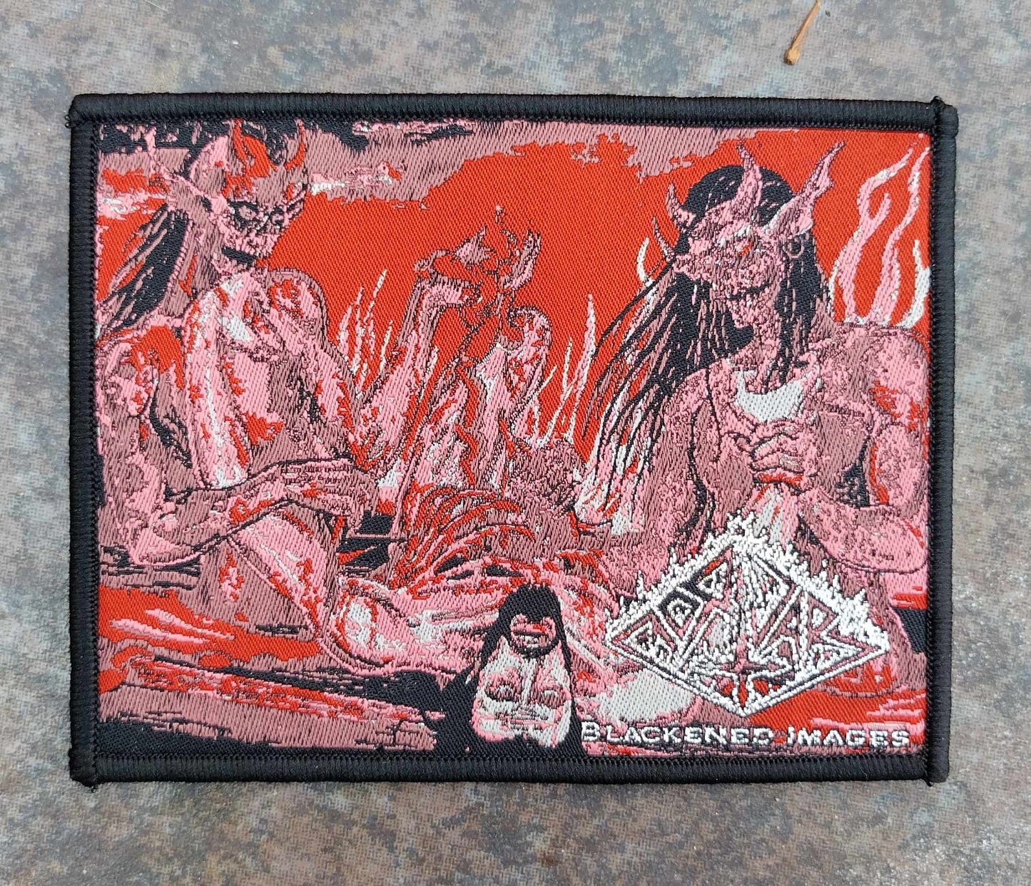 Mortuary Blackened Images WOVEN PATCH