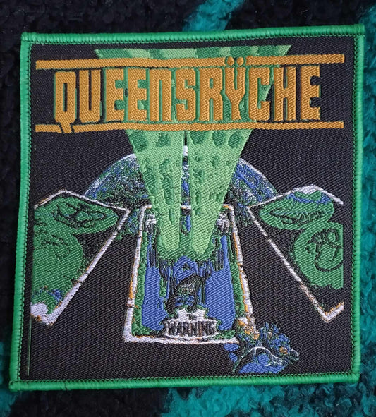 Queensryche the warning Green border WOVEN PATCH
