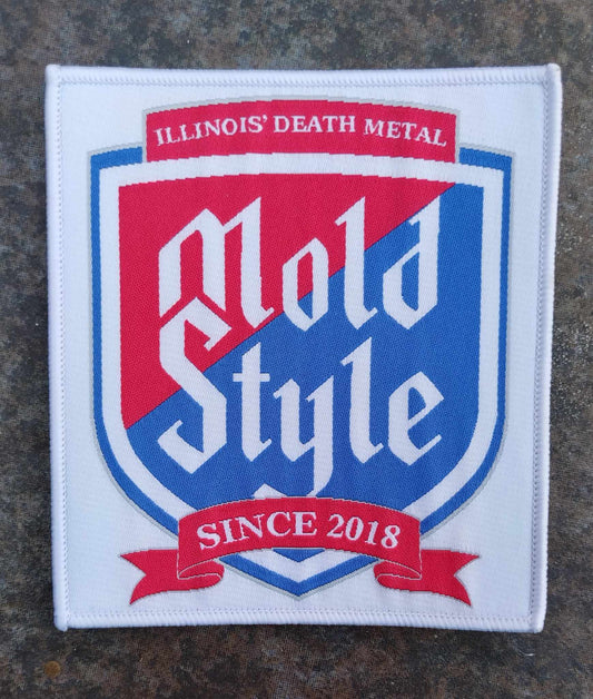 Molder Mold Style White Border WOVEN PATCH