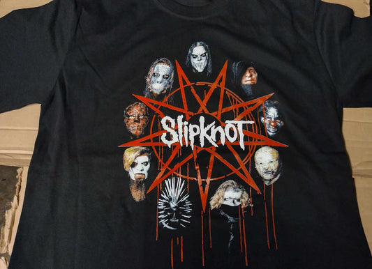 Slipknot band faces circle T-SHIRT