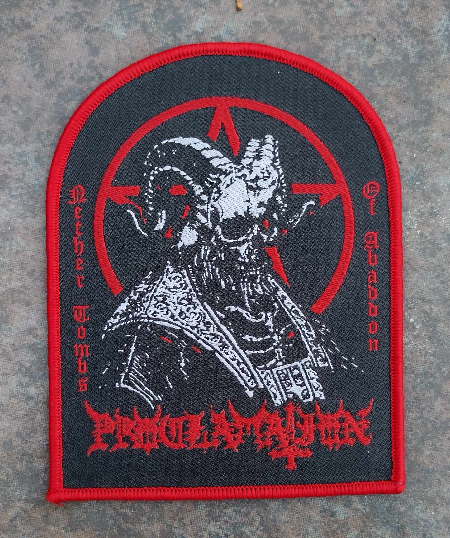 Proclamation Nether tombs of abaddon Red border WOVEN PATCH