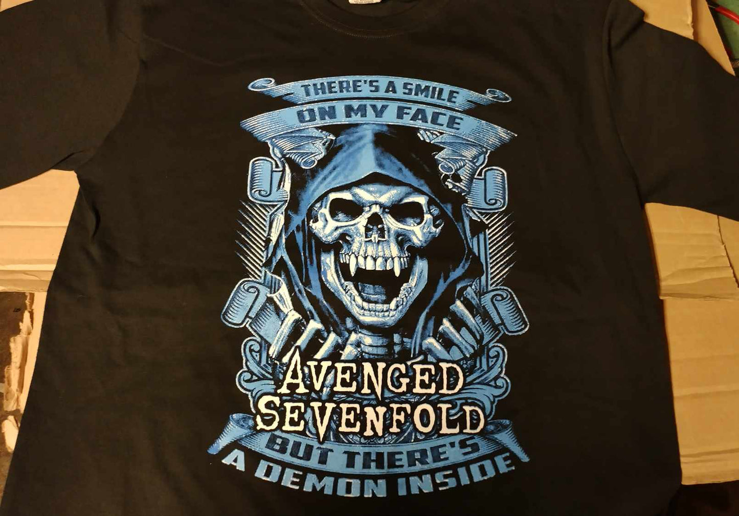 Avenged Sevenfold skull smile on my face T-SHIRT