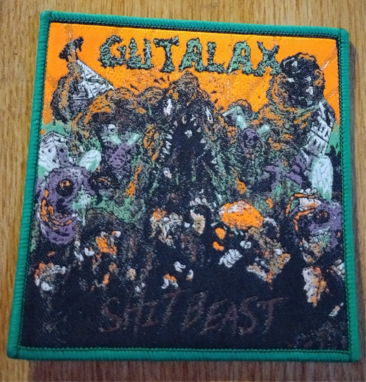 Gutalax shit beast Green border Woven Patch