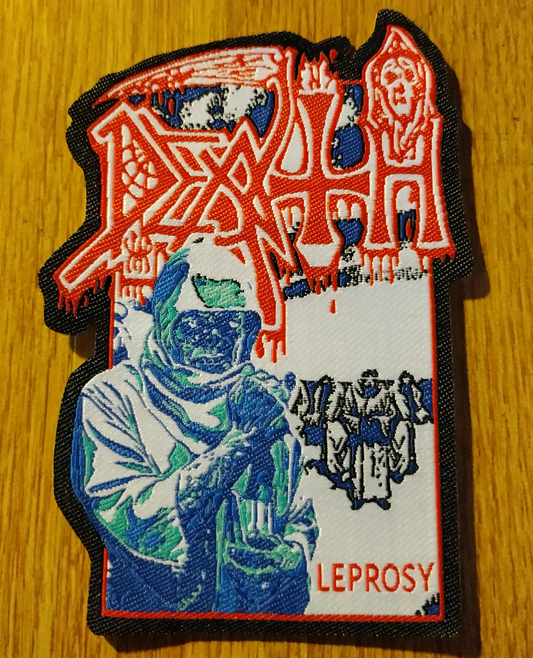 Death Leprosy black laser cut Woven Patch