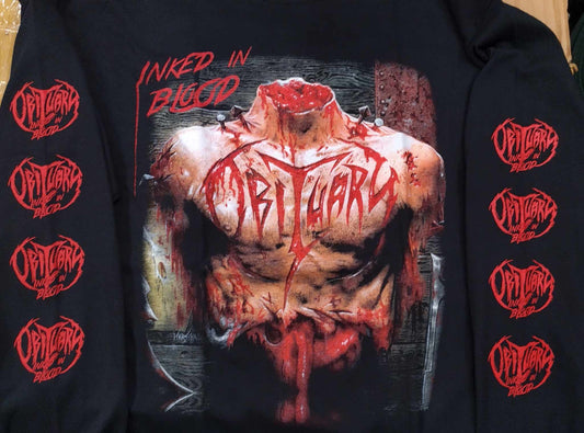 Obituary inked in blood LONG SLEEVE