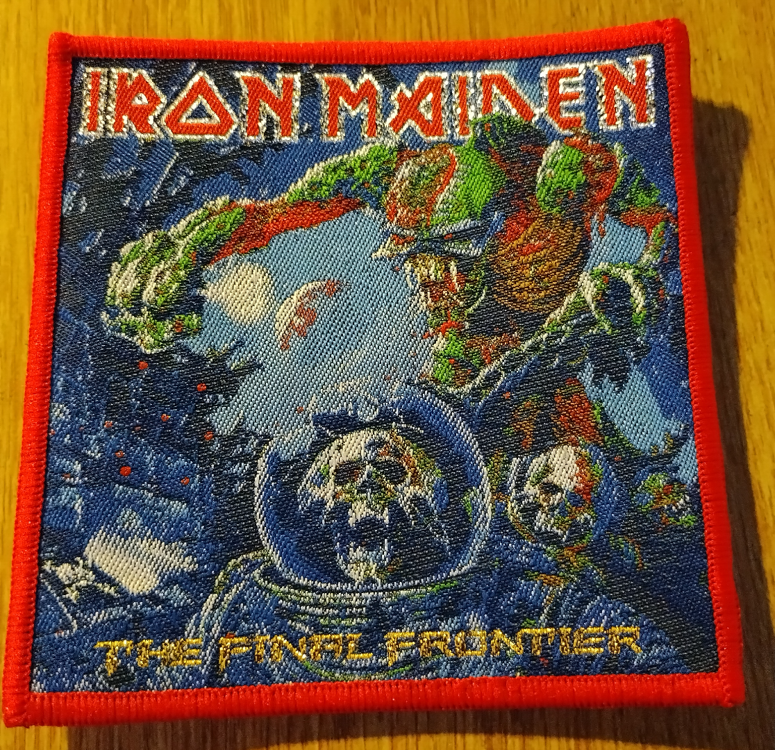 Iron Maiden the final frontier Red border Woven Patch