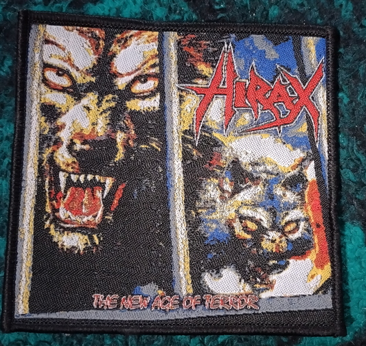 Hirax the new age of terror Black border Woven Patch