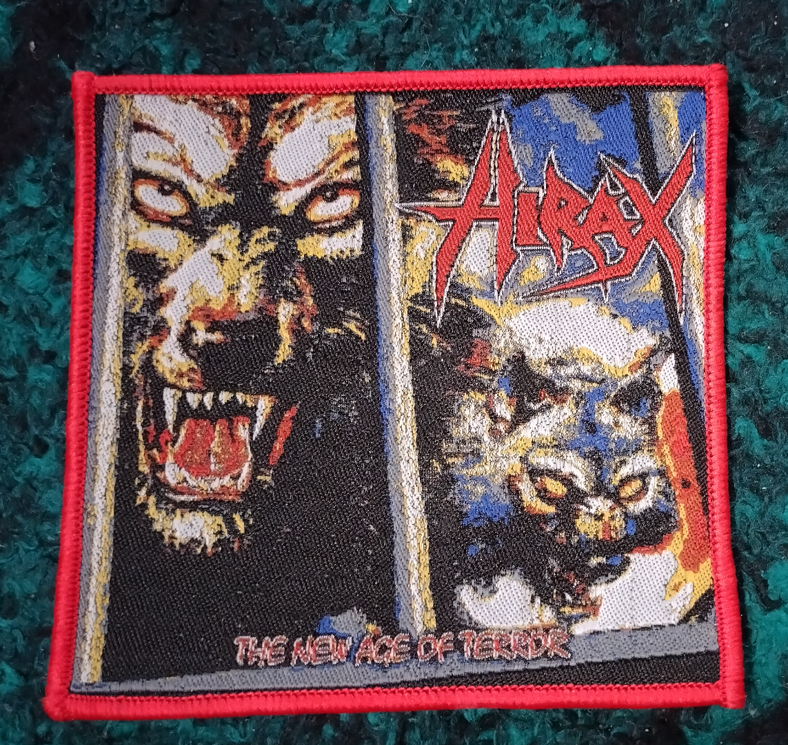 Hirax the new age of terror Red border Woven Patch