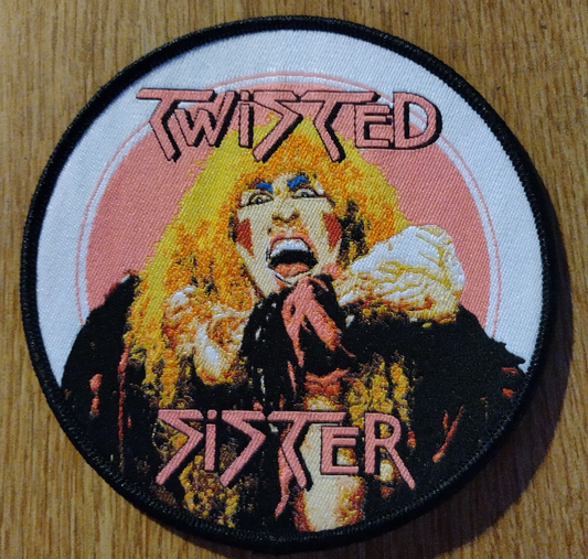 Twisted Sister stay hungry circle Woven Patch