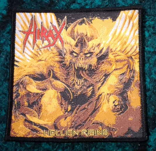 Hirax Hellion Rising Black Border Woven Patch