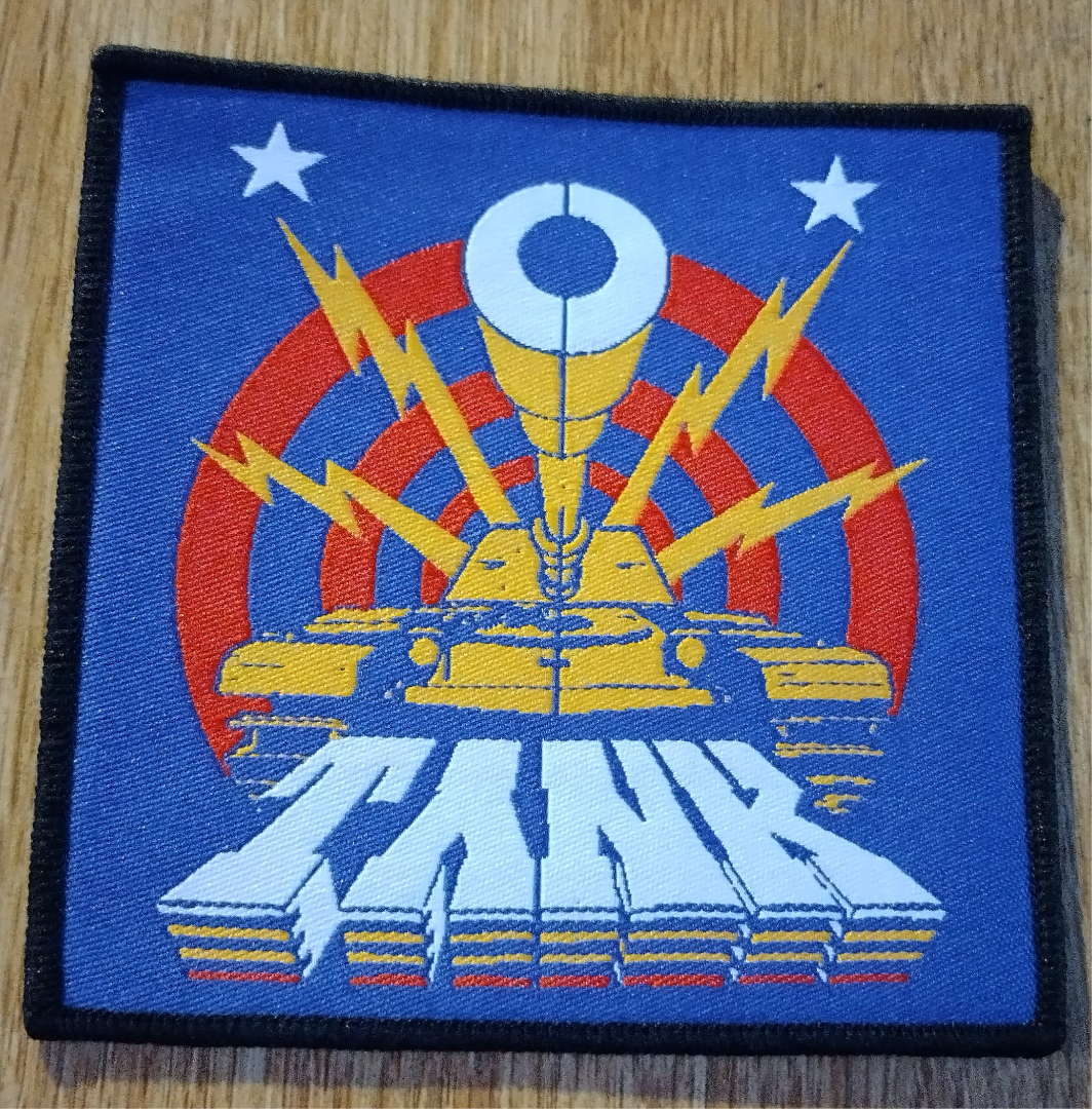 Tank black border Woven Patch