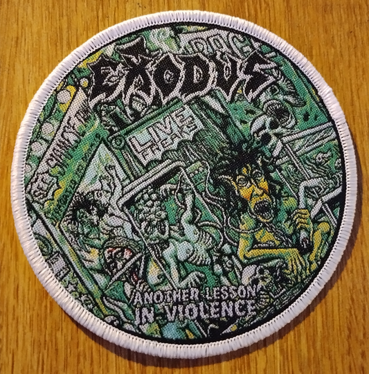 Exodus another lesson in violence White border Circle Woven Patch