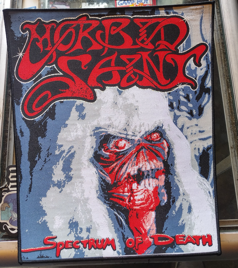 Morbid Saint Spectrum of death Black Border Woven Backpatch