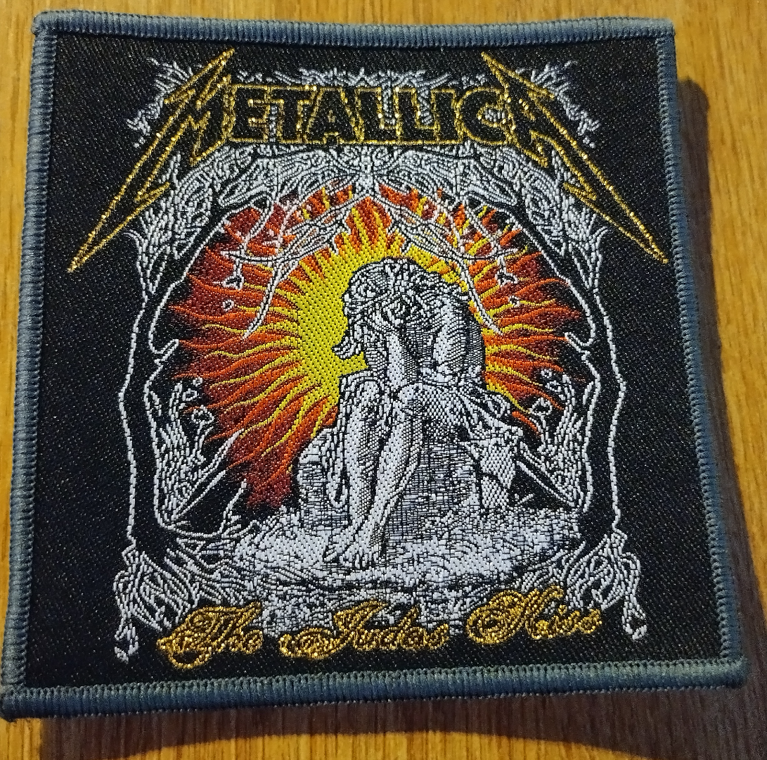 Metallica the Judas kiss green border Woven Patch