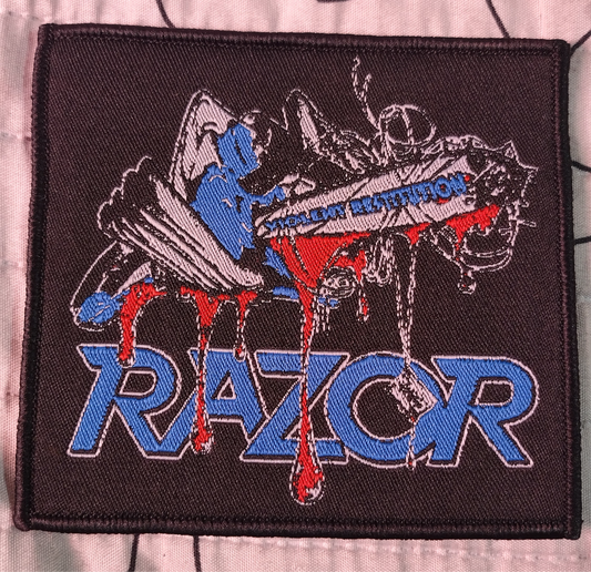 Razor Violent Restitution Black border Woven Patch