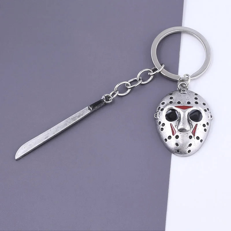 Friday the 13th Jason Key Ring Keychain and necklace