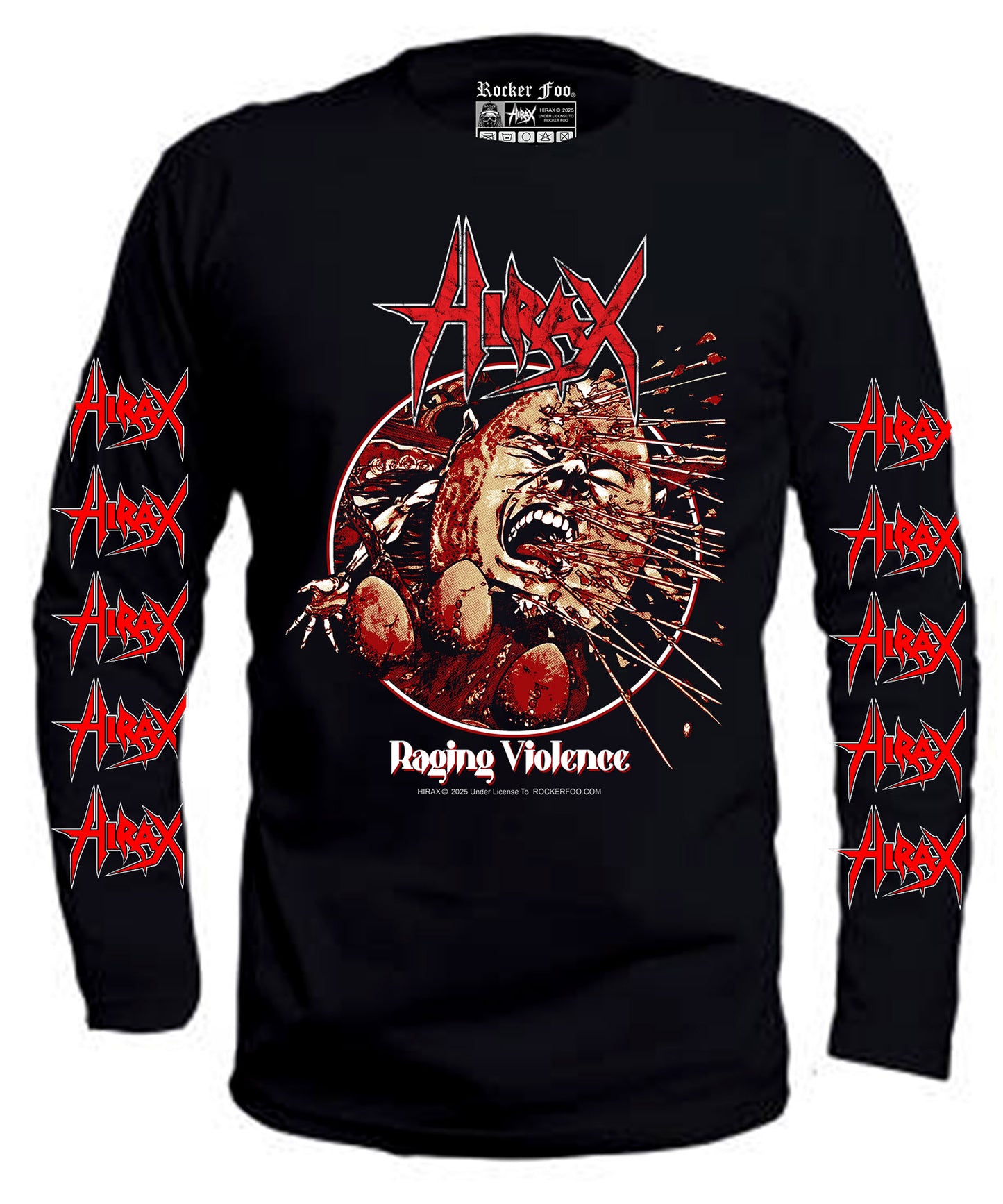 PRE-ORDER Hirax Raging Violence Long Sleeve (Rocker Foo exclusive)