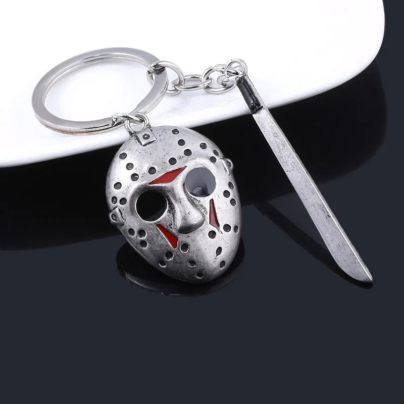 Friday the 13th Jason Key Ring Keychain and necklace