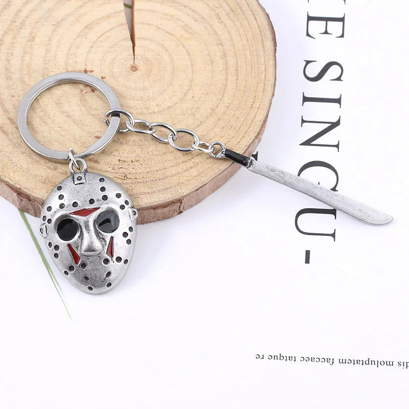 Friday the 13th Jason Key Ring Keychain and necklace