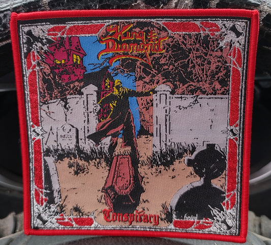 King Diamond Conspiracy original artwork Red Border Woven Patch