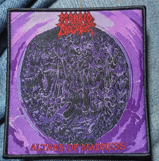 Morbid Angel altars of madness Black border Woven Patch