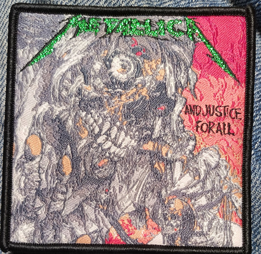 Metallica and Justice for all skull Woven Patch