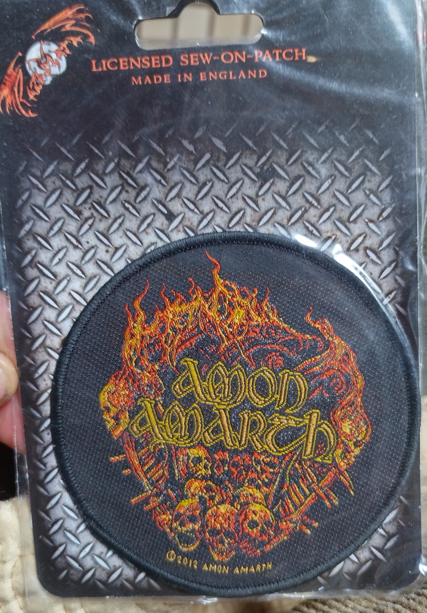 Amon Amarth skulls Woven Patch