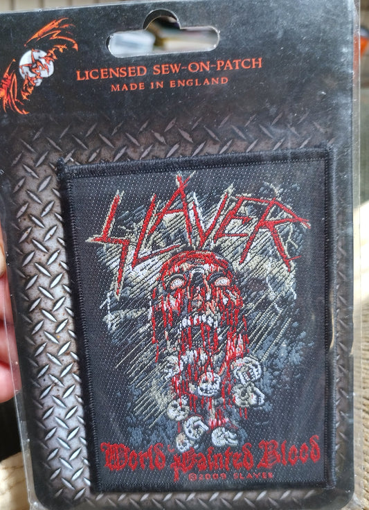 Slayer world painted blood Woven Patch