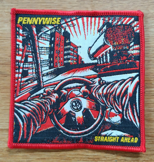 Pennywise straight ahead Red Border Woven Patch