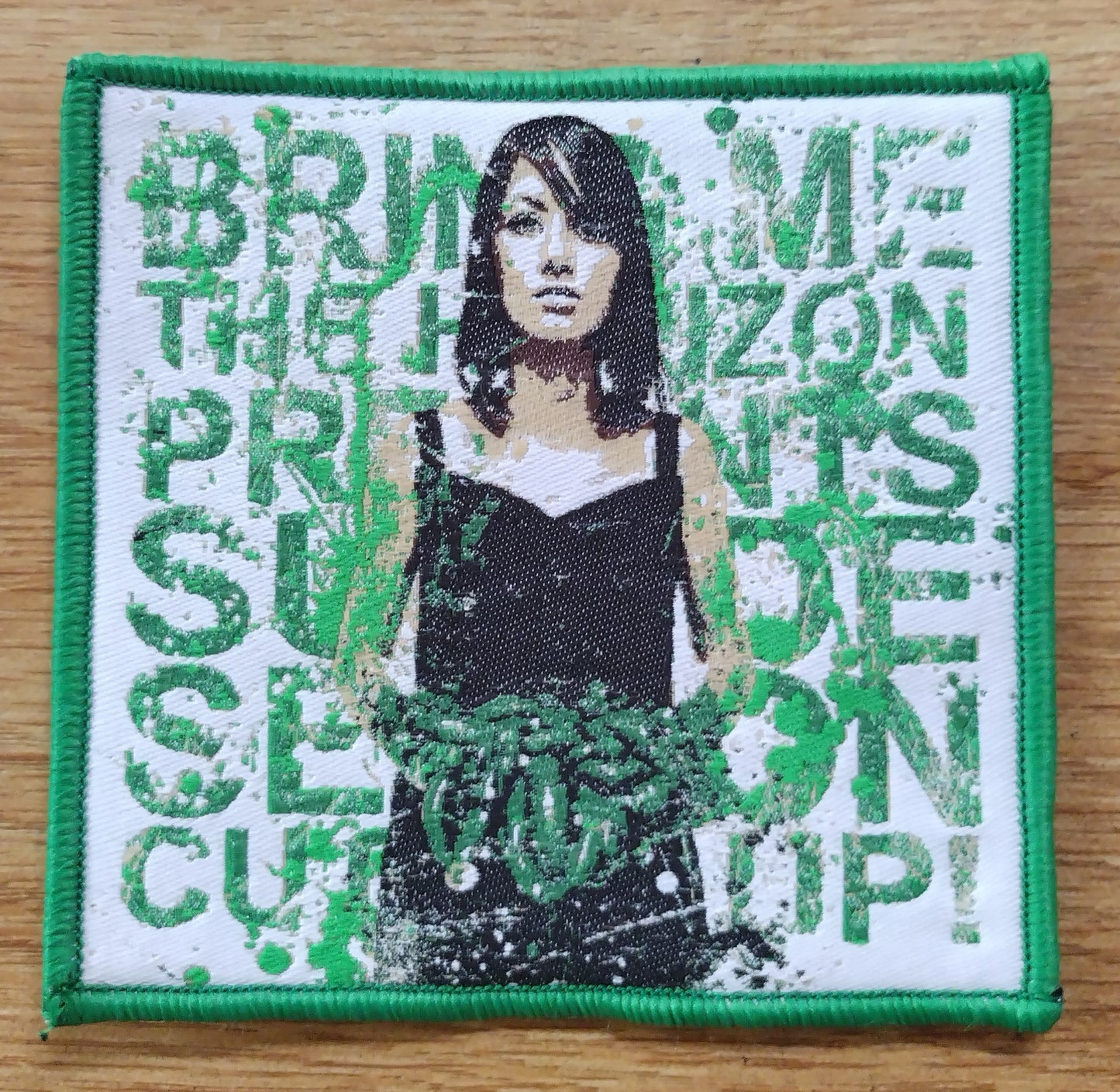 Bring Me The Horizon suicide season Green border Woven Patch