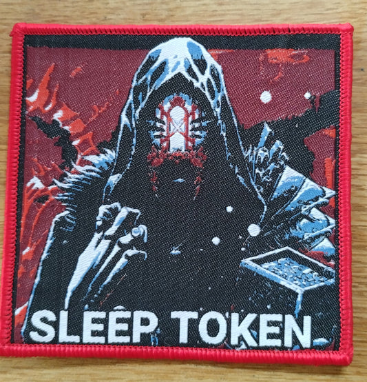 Sleep Token Vessel Red Border Woven Patch