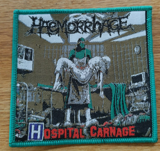 Haemorrhage Hospital Carnage Green border Woven Patch