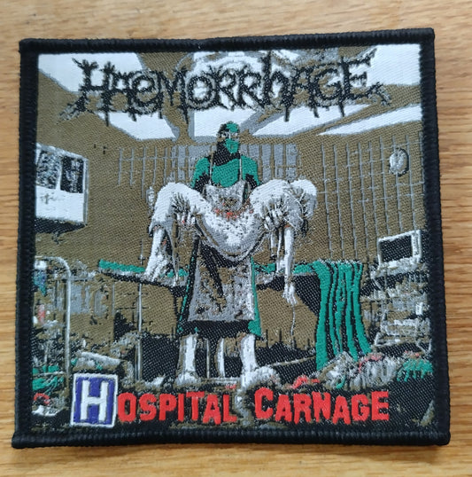 Haemorrhage Hospital Carnage Black border Woven Patch