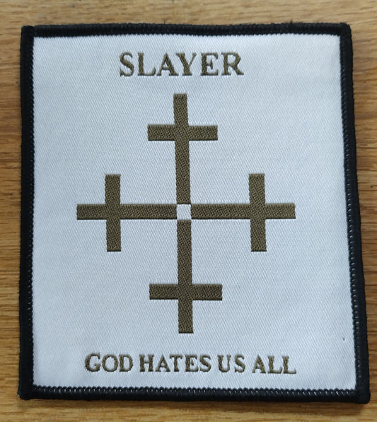 Slayer God hates us all Woven Patch