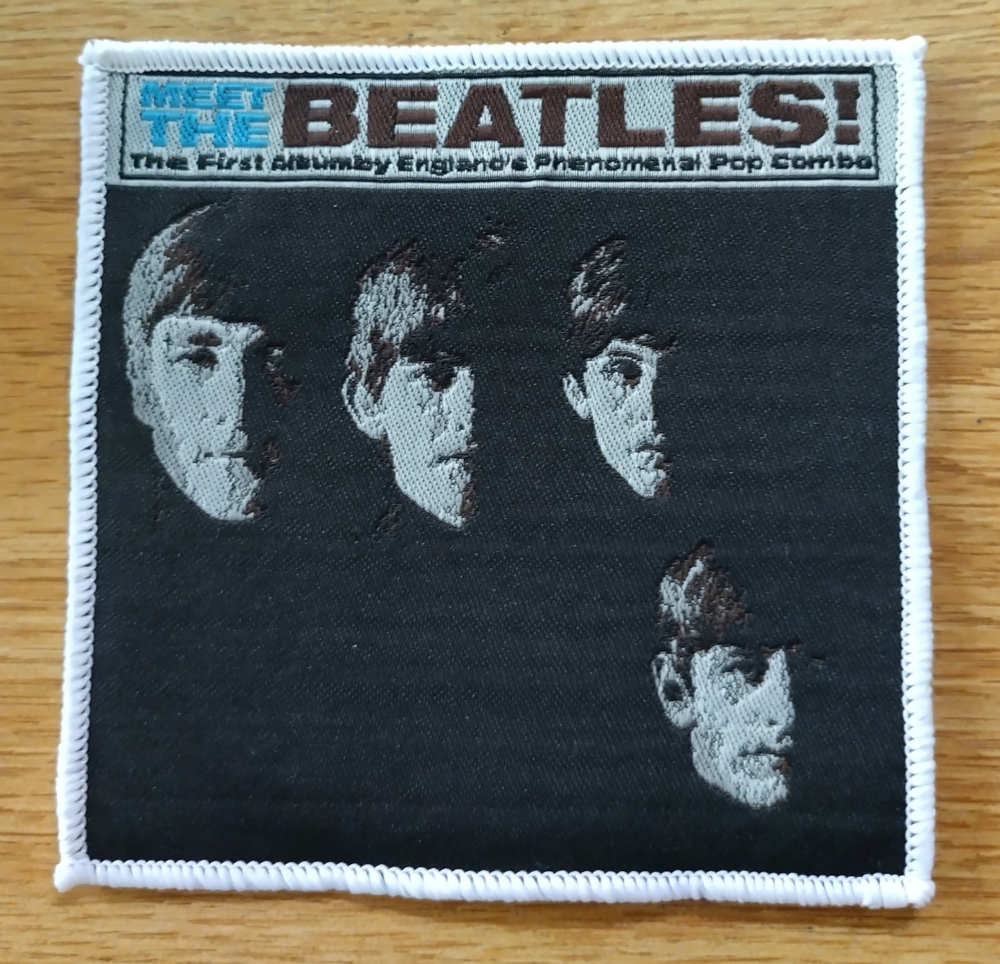 The Beatles meet the Beatles White border Woven Patch