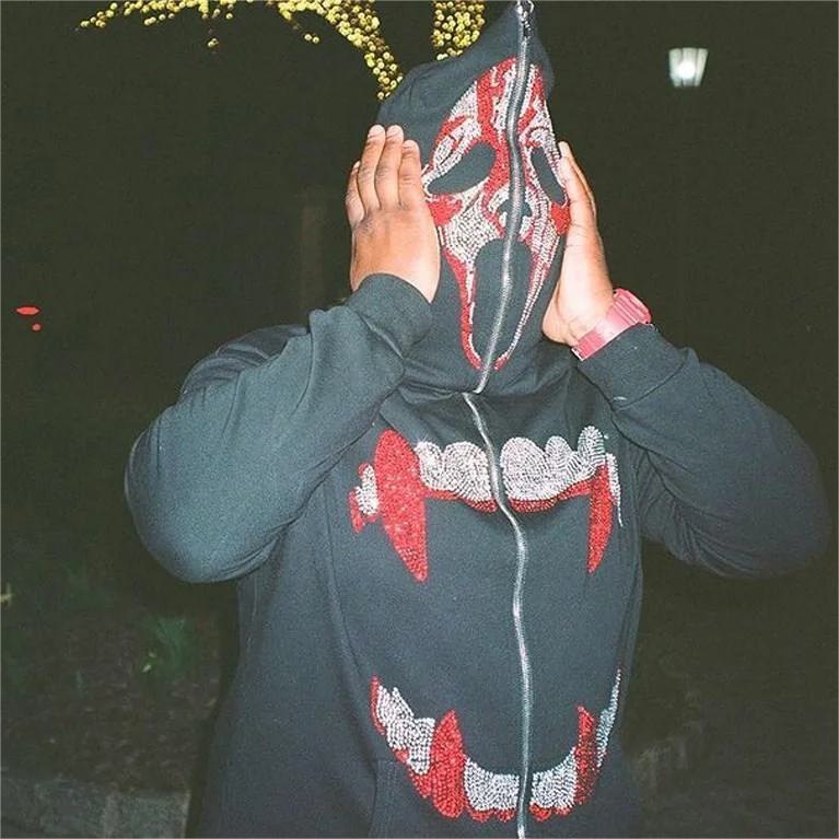 GhostFace Rhinestone Hoodie