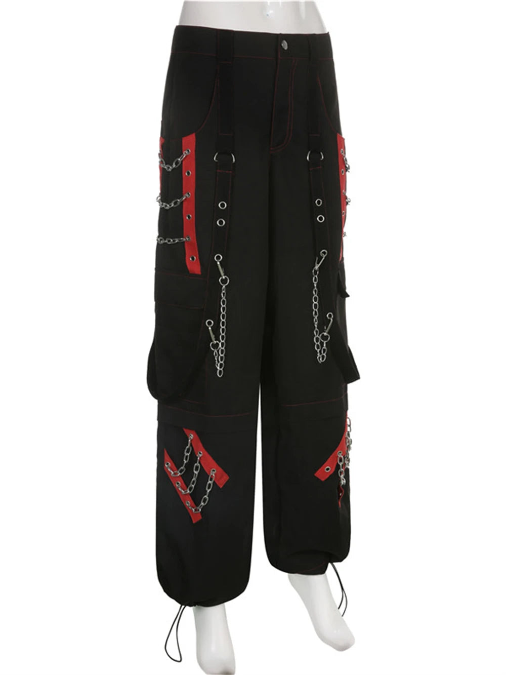 Cyber Punk Unisex Cargo Wide Leg Pants