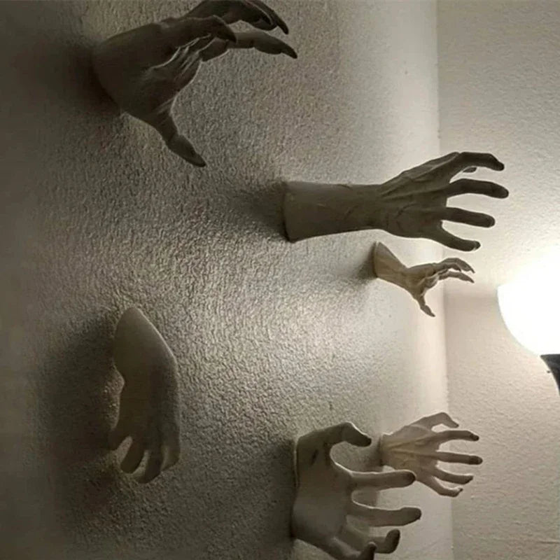 Creepy Reaching Hands Wall Decor Statue