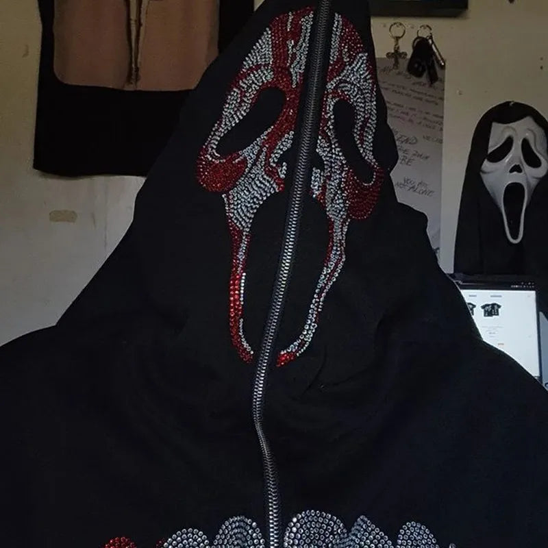 GhostFace Rhinestone Hoodie