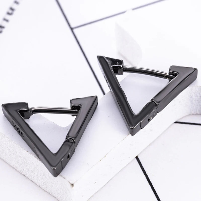 Stainless Steel Stud Earrings Black Earrings Set For Men Women accessories