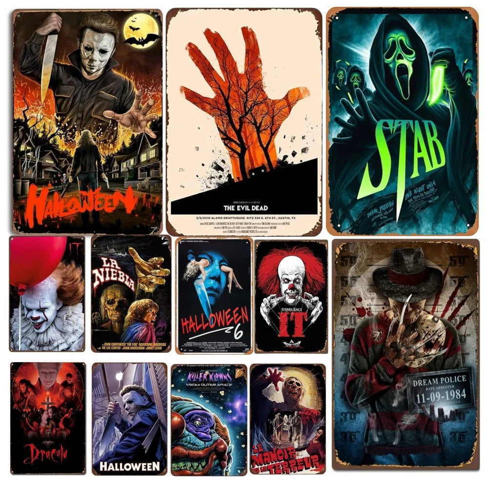 Horor Movie Metal Signs