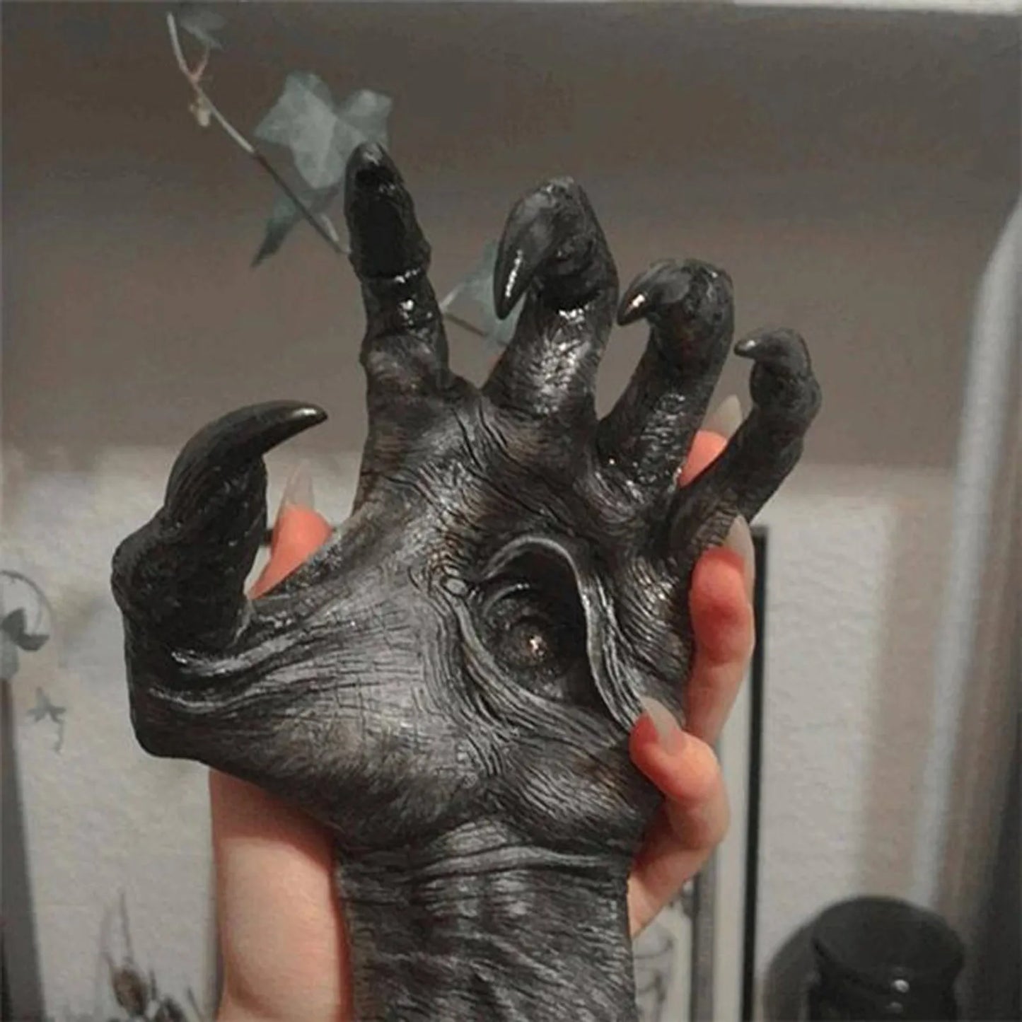 Demon Hand Wall Hanging Statue