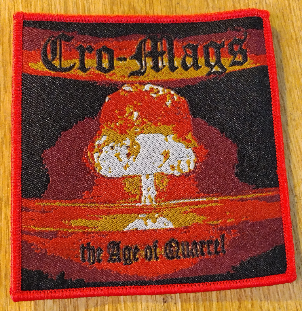 Cro-Mags the age of quarrel Red Border Woven Patch