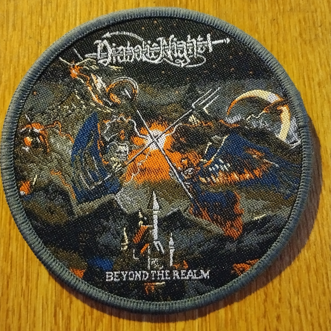 Diabolic Night Beyond the realm green border circle Woven Patch