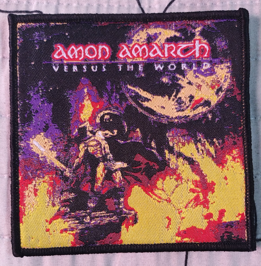 Amon Amarth versus the world Woven Patch