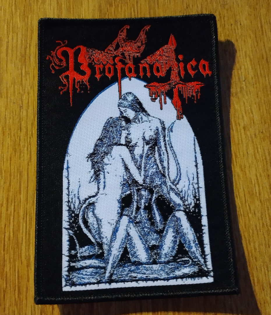 Profanatica demon women Black Border Woven Patch