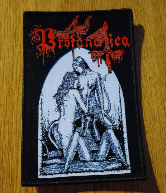 Profanatica demon women Black Border Woven Patch