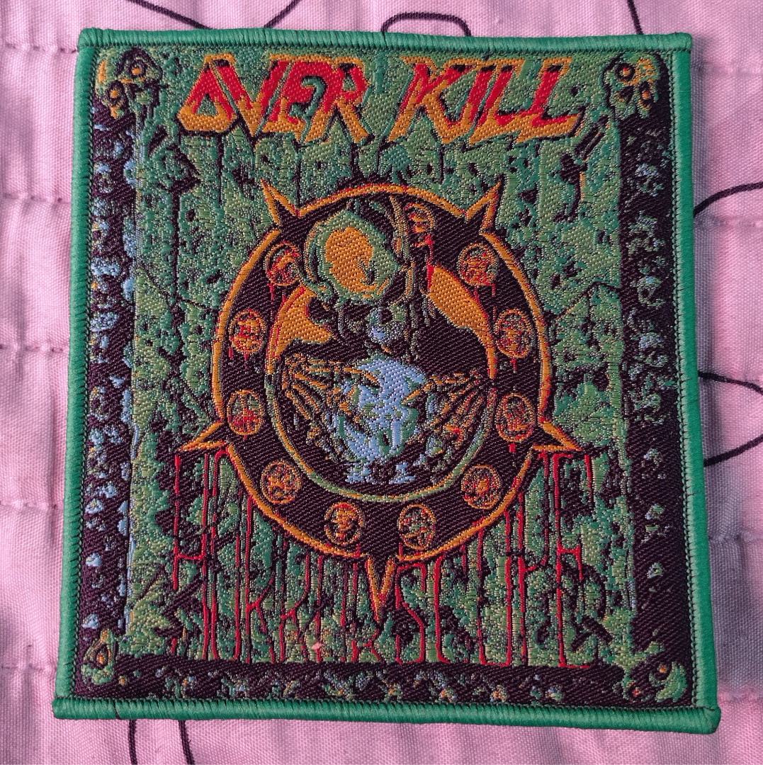 Overkill horror scope green border Woven Patch