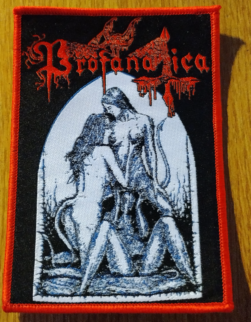 Profanatica demon women Red Border Woven Patch